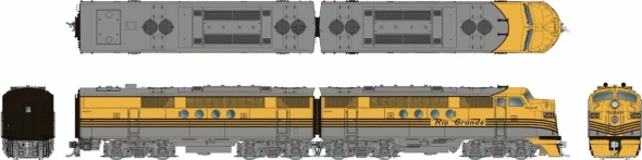 PRE-ORDER: Rapido 1004014 - EMD FT A+B (DC Silent) Denver & Rio Grande Western (D&RGW) Prospector Scheme: #5441 + 5442 - HO Scale