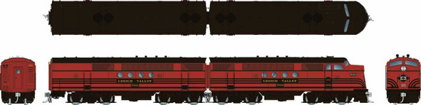 PRE-ORDER: Rapido 1004022 - EMD FT A+B (DC Silent) Lehigh Valley (LV) #504 + 505 - HO Scale