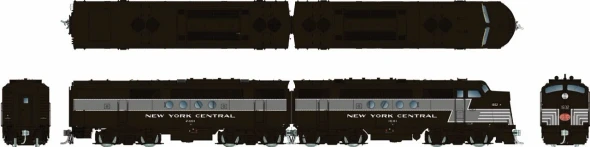 PRE-ORDER: Rapido 1004024 - EMD FT A+B (DC Silent) New York Central (NYC) Lightning Stripe: #1600 + 2400 - HO Scale
