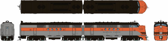 PRE-ORDER: Rapido 1004035 - EMD FT A+B (DC Silent) Western Pacific (WP) Zephyr Scheme: #912A + 912B - HO Scale