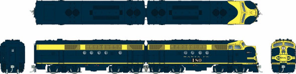 PRE-ORDER: Rapido 1004502 - EMD FT A+B (DCC and Sound) Atchison, Topeka and Santa Fe (ATSF) Freight, Large Herald: #180L + 180A - HO Scale