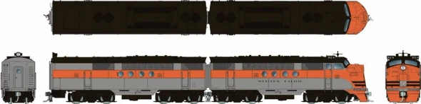 PRE-ORDER: Rapido 1004534 - EMD FT A+B (DCC and Sound) Western Pacific (WP) Zephyr Scheme: #909D + 909C - HO Scale