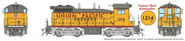 PRE-ORDER: Rapido 1106508 - EMD SW10 (DCC and Sound) Union Pacific (UP) Late w/o Cab Herald: #1214 - HO Scale