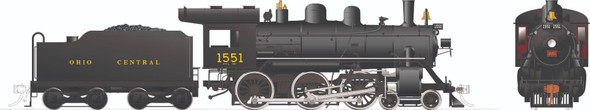 PRE-ORDER: Rapido 603521 - H-6-g 4-6-0 (DCC and Sound) Ohio Central (OHCR) 1551 - HO Scale