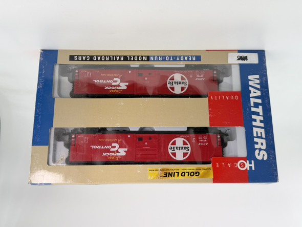 Pre-Owned: Walthers Pullman-Standard 60’ Box Car-Single door, 2 pack Santa Fe 37852-37770 - HO Scale