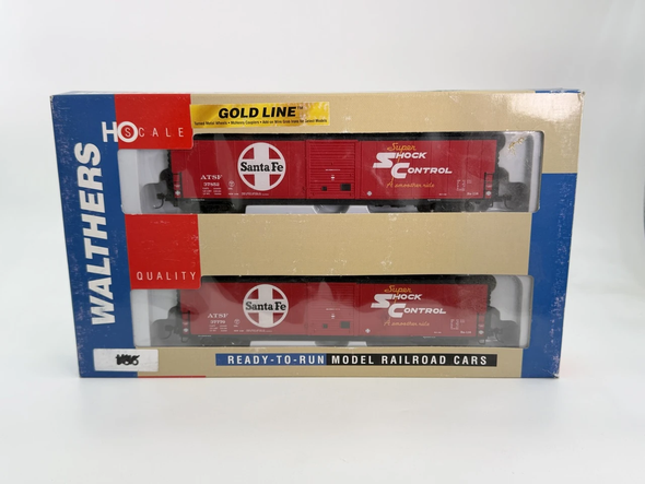 Pre-Owned: Walthers Pullman-Standard 60’ Box Car-Single door, 2 pack Santa Fe 37852-37770 - HO Scale