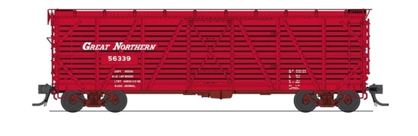 PRE-ORDER: Broadway Limited 10694 - 40' Wood Stock Car (Cattle Sounds) Great Northern (GN) 56339 - HO Scale
