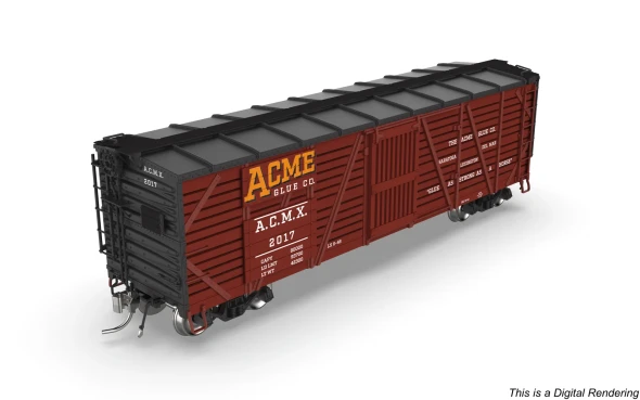 PRE-ORDER: Broadway Limited 10708 - 40' Wood Stock Car (Horse Sounds) Acme Glue Factory (AMCX)  - HO Scale