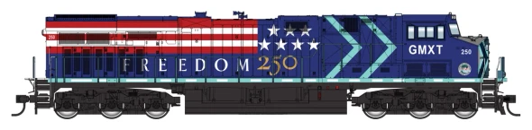 PRE-ORDER: Walthers Mainline 910-28061212 - GE ES44AC (DCC and Sound) Florida East Coast (FEC) 250 America250  - HO Scale