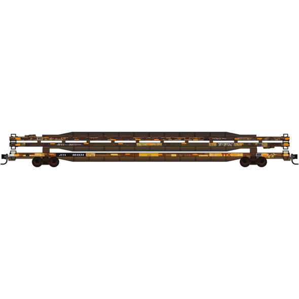 Micro-Trains by Atlas 071144891 - 89' Flat Car Weathered w/ Wrecked Flat Cars Load Kit TTX (JTTX) 964934 - N Scale