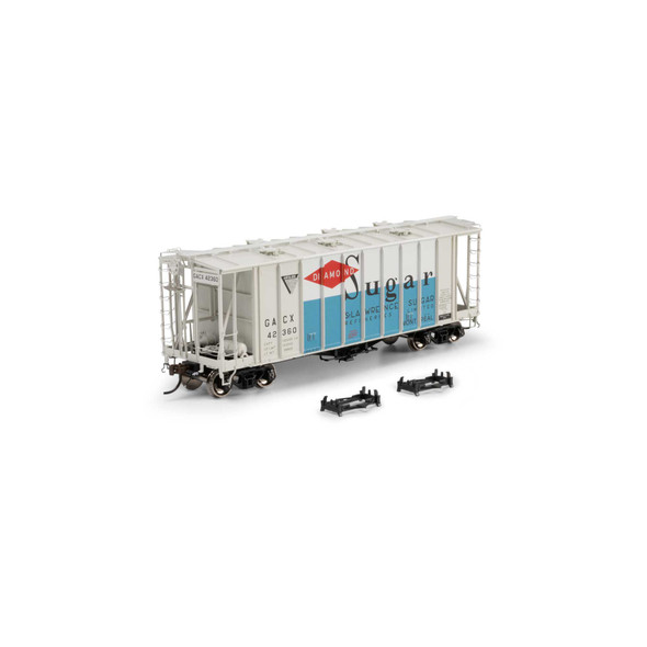 Athearn Genesis 2135 - GATC 2600 Airslide Covered Hopper General American (GACX) 42360 Diamond Sugar - HO Scale