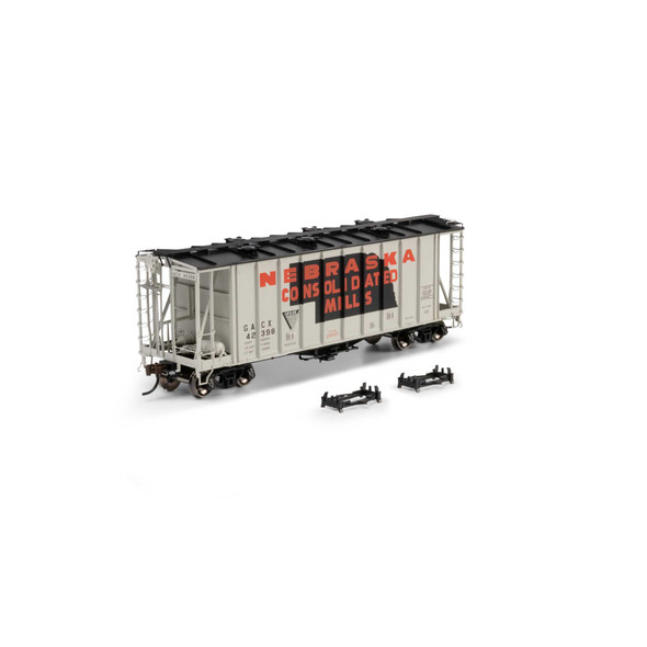 Athearn Genesis 2137 - GATC 2600 Airslide Covered Hopper General American (GACX) 42398 Nebraska Consolidated Mills - HO Scale
