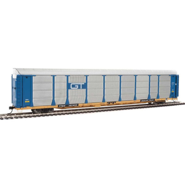 Walthers Proto 920-101335 - 89' Thrall Bi-Level Auto Carrier  Grand Trunk Western (GTW) 157933 - HO Scale