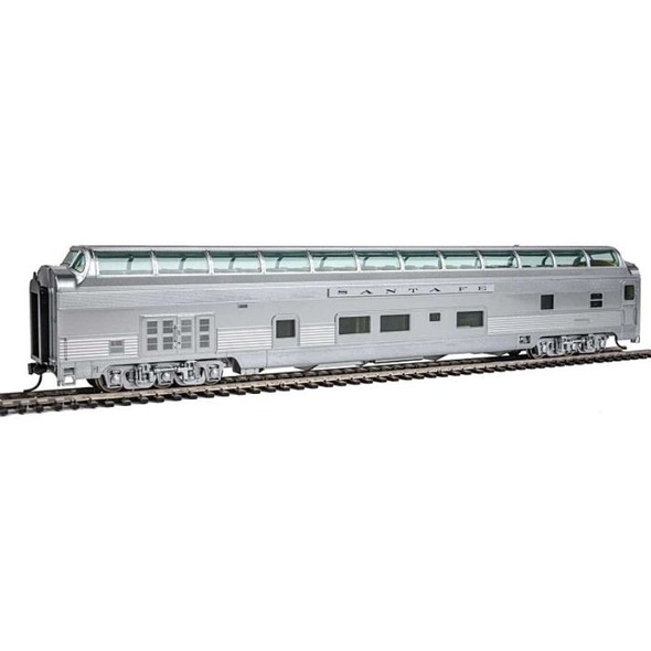 Walthers Proto 920-13500 - 85' Budd Big Dome Bar Lounge Dormitory - Ready to Run -- Santa Fe (Real Metal Finish with decals)  Atchison, Topeka and Santa Fe (ATSF) No Number - HO Scale