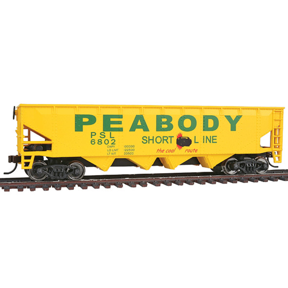 Walthers Trainline 931-1658 - 40' Offset Hopper  Peabody Short Line (PSL) 6802 - HO Scale