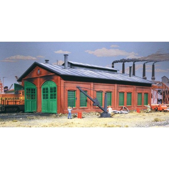 Walthers Cornerstone 933-3007 - 2-Stall Enginehouse Kit   - HO Scale