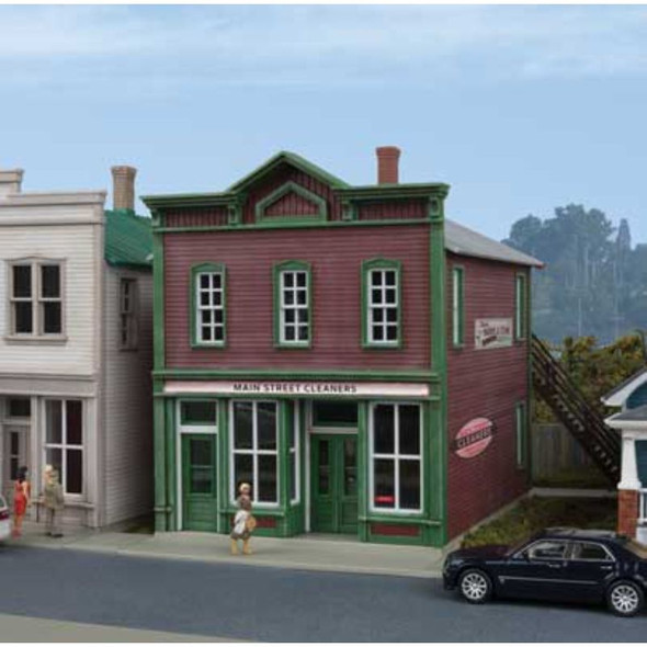 Walthers 933-3667 - Main Street Cleaners    - HO Scale Kit