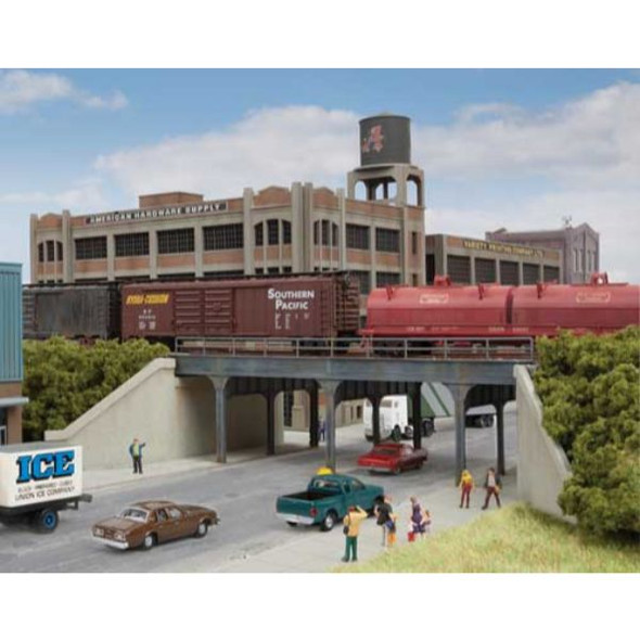 Walthers 933-3871 - Urban Steel Overpass   - N Scale Kit