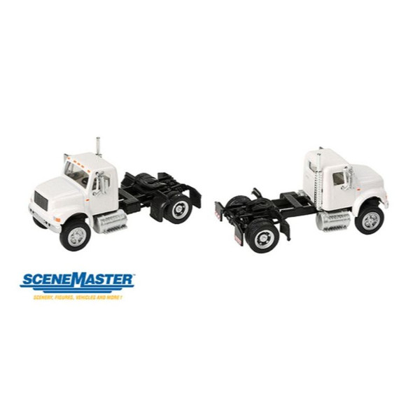 Walthers 949-11190 - Intl 4900 1-Axle Tractor White     - HO Scale