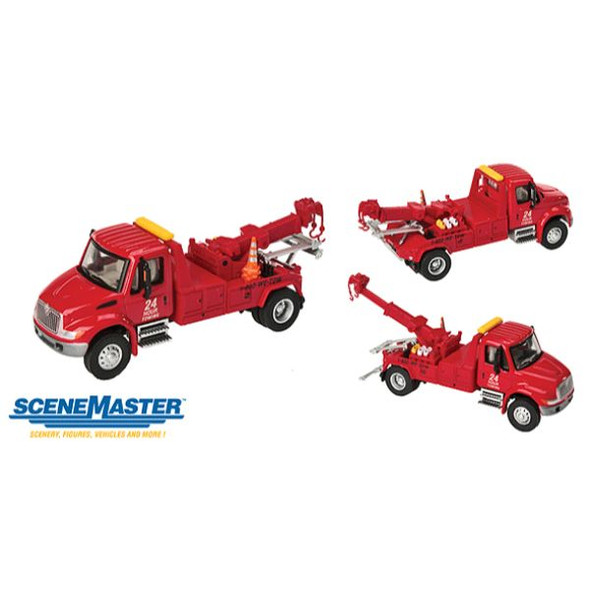 Walthers 949-11531 - International(R) 4300 Tow Truck -- Red   - HO Scale