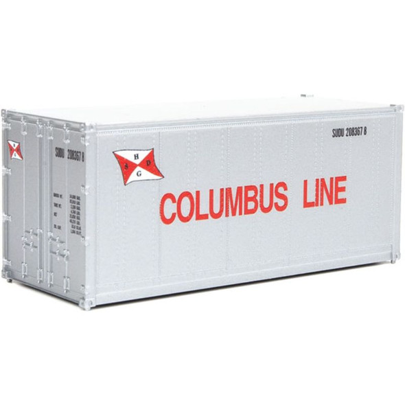 Walthers 949-8664 - 20' Smooth-Side Container - Ready to Run Columbus Line  - HO Scale