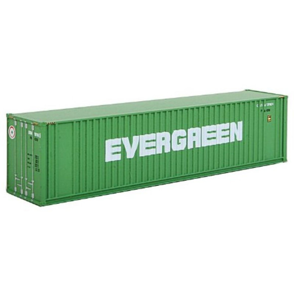 Walthers 949-8802 - 40' Hi Cube Ribbed Side Container Evergreen    - N Scale