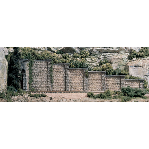 Woodland Scenics 1159 - Cut Stone Retaining Wall (6 pieces) - N Scale