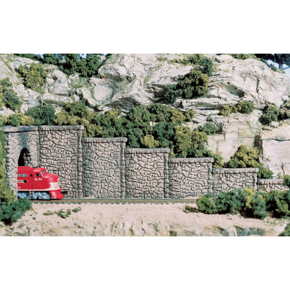 Woodland Scenics Betonstützmauern C1258 – 3-teilig, Spur HO 1:87 Für Modellbahn-Landschaften