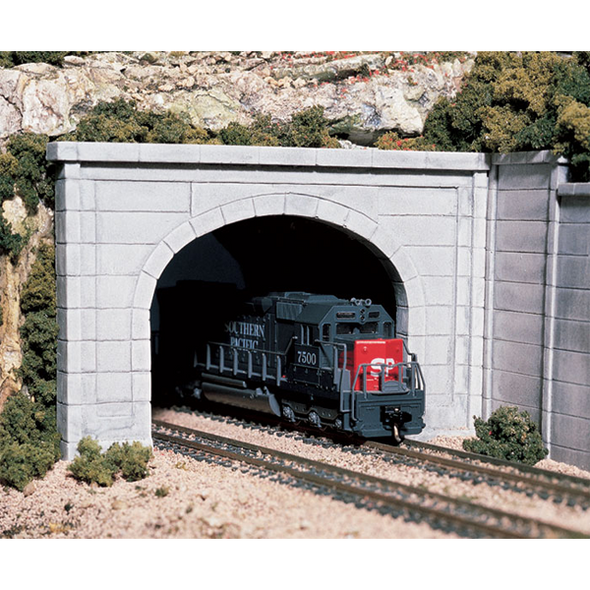 Woodland Scenics 1256 - Concrete Double Tunnel Portal - HO Scale