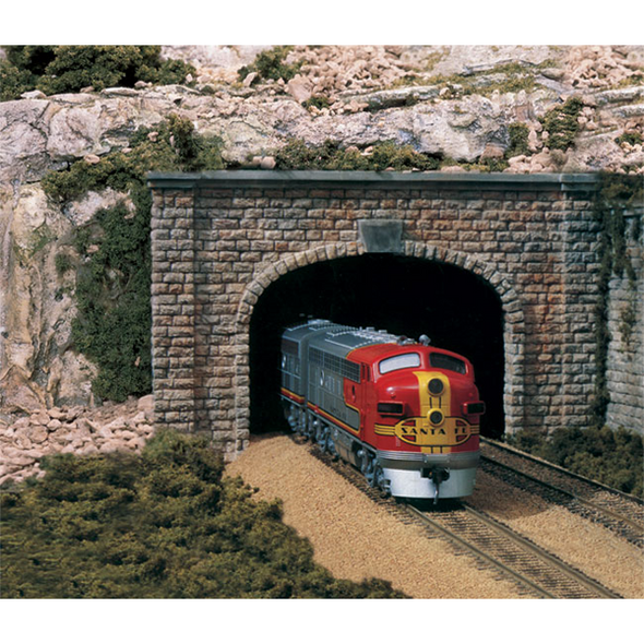 Woodland Scenics 1257 - Cut Stone Double Tunnel Portal - HO Scale