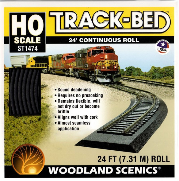 Woodland Scenic 1474 - 24' Roll Track Bed - HO Scale
