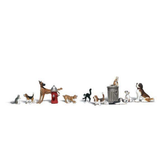 Woodland Scenics #2140 - Dogs and Cats - N Scale