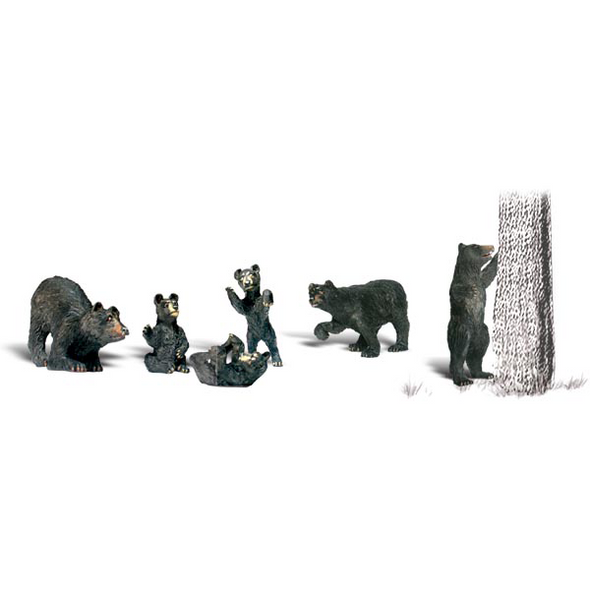 Woodland Scenics #2186 - Black Bears - N Scale