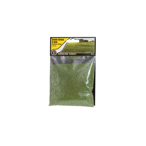 Woodland Scenics 618 - Static Grass Medium Green 4mm