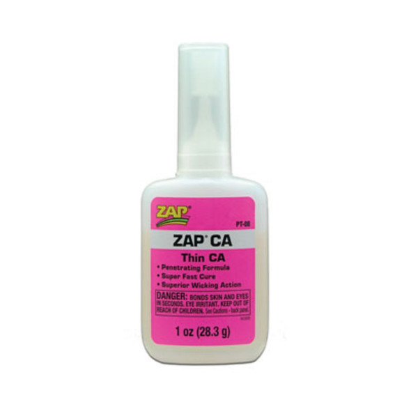 Zap 430 / PT-08 - ZAP/CA Super-Thin Instant Adhesive -- 1oz  29.6mL   -