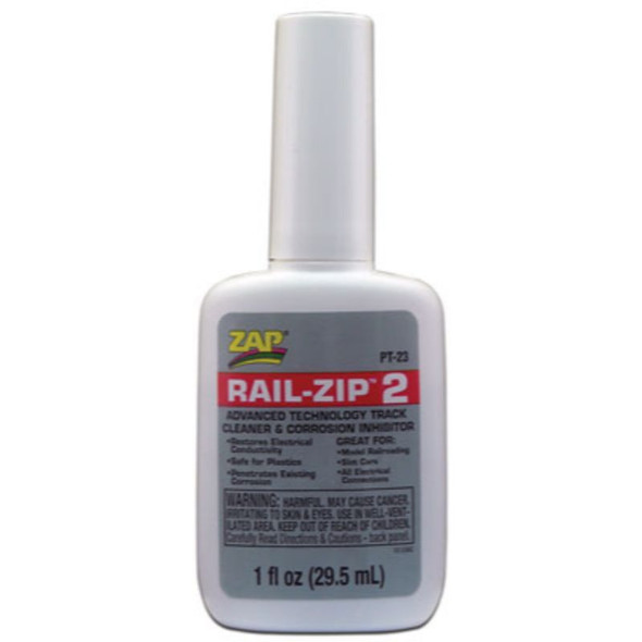 Zap 452 / PT-23 - Rail-Zip Track Cleaning Fluid -- 1oz  29.6mL   -