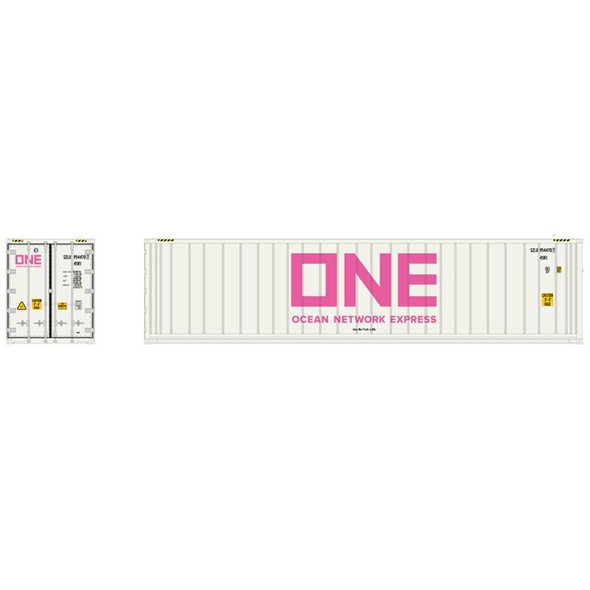 Atlas 20006727 - 40' Refrigerated Container [3-PACKS] ONE Set #2 (White/Pink) Ocean Network Express (SZLU) 9555316, 9563862, 9548908 - HO Scale