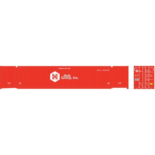 Atlas 50005953 - 53' Containers - HUB w/ DA Markings Set #2 Hub Group 634758, 634776, 634783 - N Scale