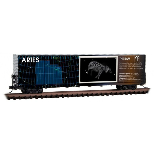 Micro-Trains Line 10200215 - 60' Box Car, Excess Height, Modified Sides (Constellation Aries) - N Scale
