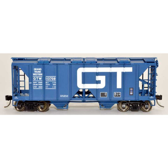 Bowser 42753 - 70 Ton 2-Bay Covered Hopper  Grand Trunk Western (GTW) 113708 - HO Scale