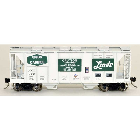 Bowser 42773 - 70 Ton 2-Bay Covered Hopper  Union Carbide (UCOX) 210 - HO Scale