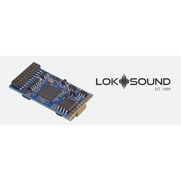 ESU 58412 - LokSound 5 DCC/MM/SX/M4 "blank decoder", PluX22, with speaker 11x15mm    - HO Scale