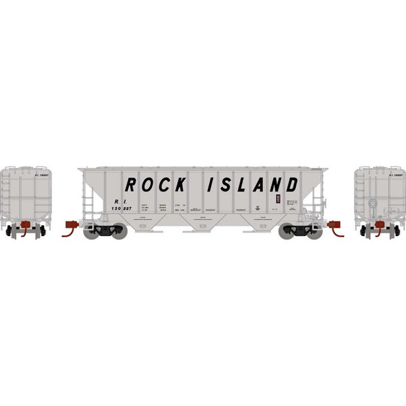 Athearn 25454 - PS 4427 Covered Hopper  Rock Island (RI) 130227 - N Scale