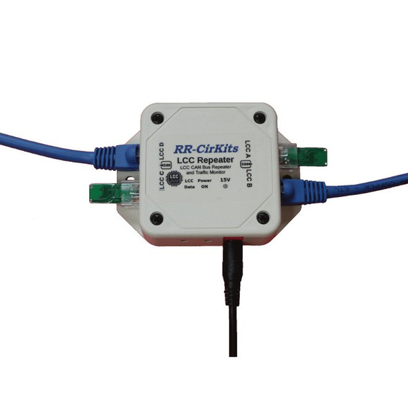 RR-CirKits, Inc LCC-Repeater - LCC-Repeater, NMRA LCC CAN bus Repeater with Power Injection, with LCC Terminator pair.    - Multi Scale