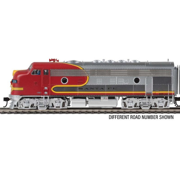Walthers Proto 920-40922 - EMD F7A Locomotive LokSound 5 Sound & DCC (Warbonnet; red, silver) w/ DCC & Sound Atchison, Topeka and Santa Fe (ATSF) 308L - HO Scale