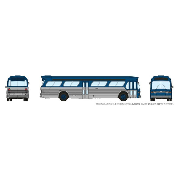 Rapido 573096 - Blue and Silver New Look Bus    - N Scale