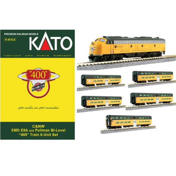 Kato 106-0046 - Passenger Train Starter Set Chicago & Northwestern (CNW)  - N Scale