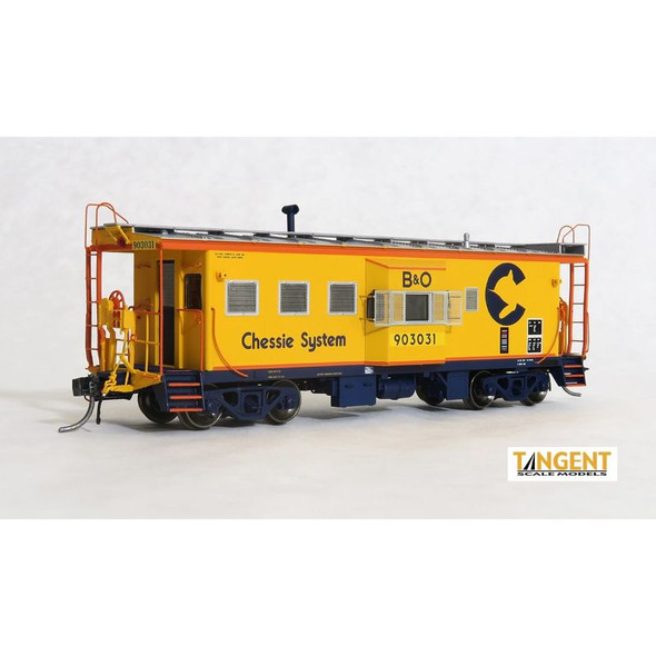Tangent Scale Models 60019-02 - I-18 Steel Bay Window Caboose Baltimore & Ohio (B&O) 903045 - HO Scale