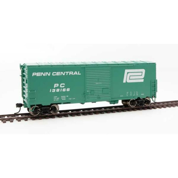 Walthers Mainline 910-45014 - 40' ACF Modernized Welded Boxcar w/8' Youngstown Door - Ready to Run Penn Central (PC) 181663 - HO Scale