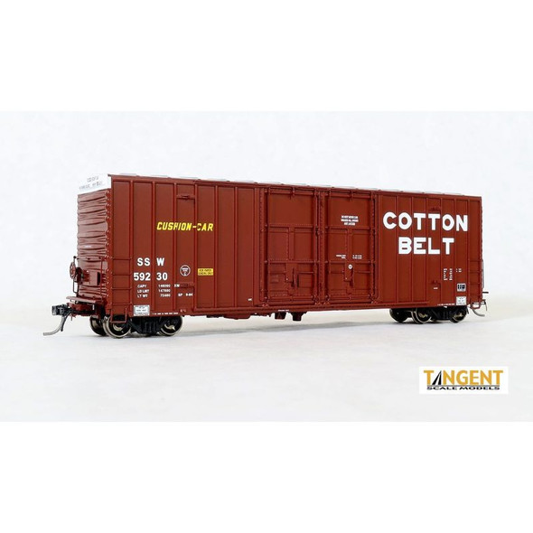 Tangent Scale Models 29011-10 - SSW “B-70-42 Repaint 1984+” Gunderson 6089 50′ High Cube Boxcar Cotton Belt (SSW) 59249 - HO Scale
